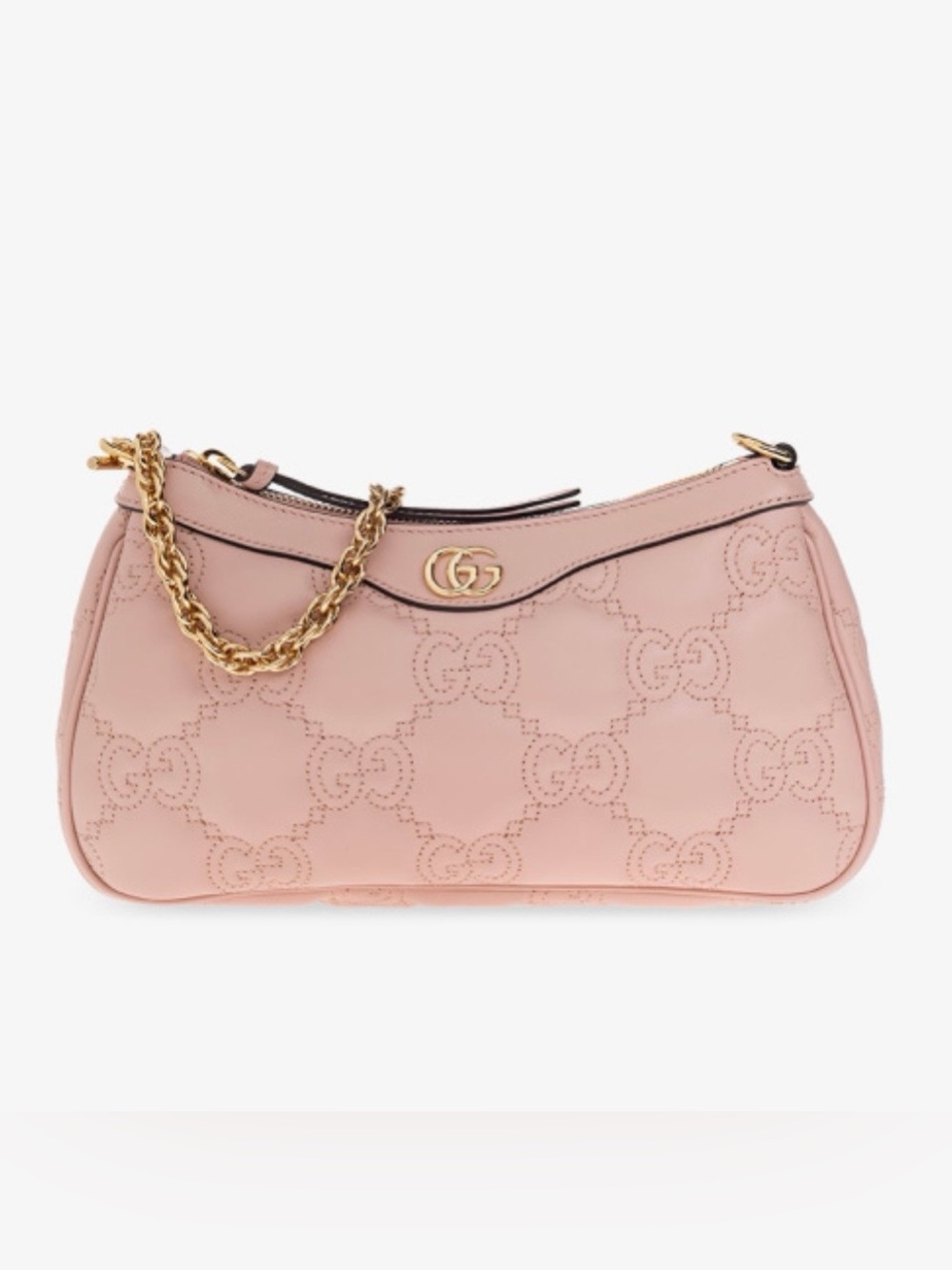 GUCCI GG logo quilted leather shoulder chain bag crossbody bag
